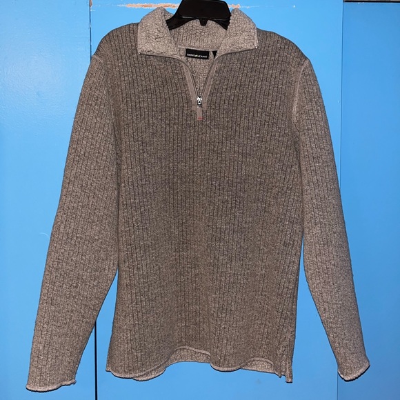 Vintage DKNY Jeans Gray Half-Zip Sweater - Picture 2 of 4